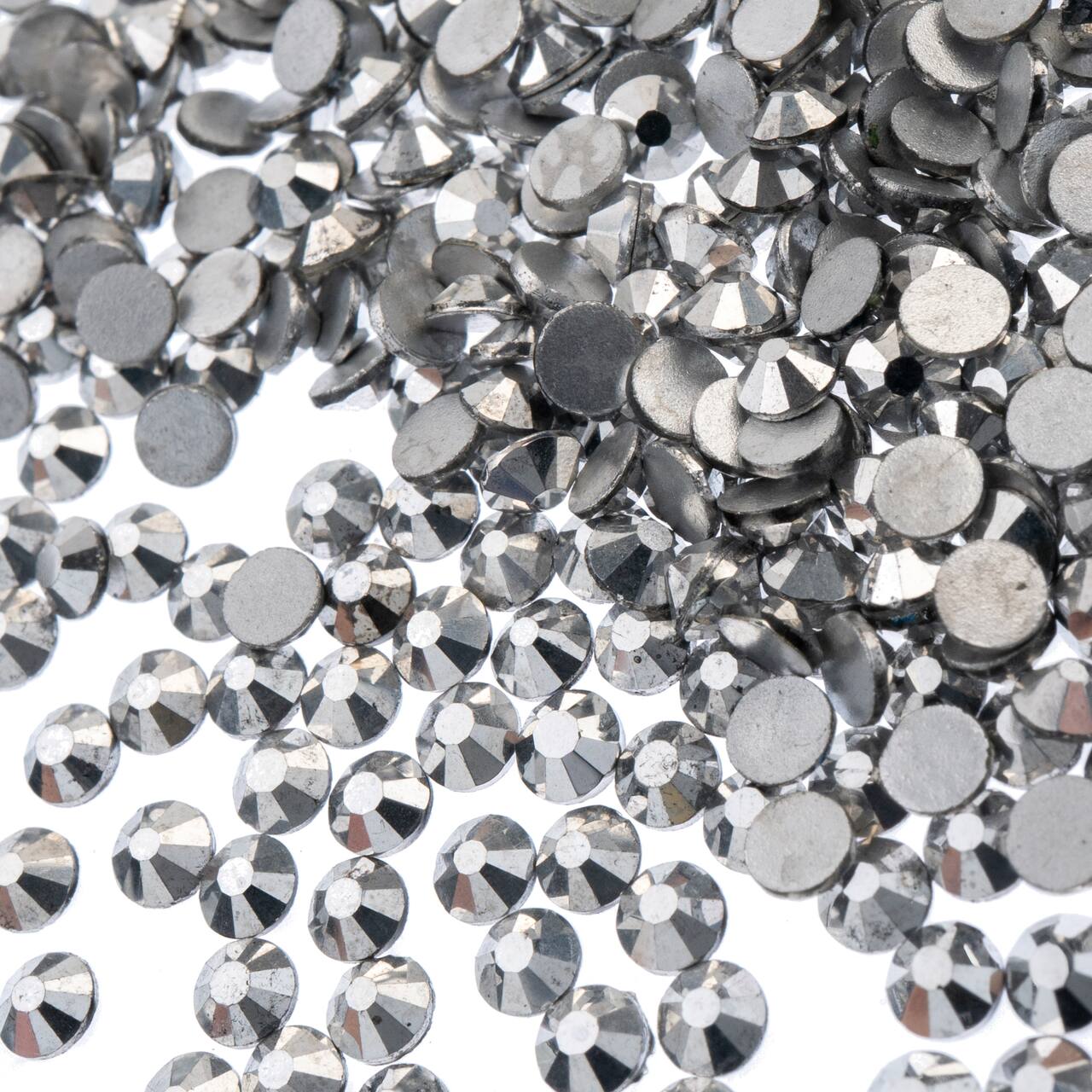 John Bead Crystal Lane SS16 Metallic Glass Round Flatback Rhinestones, 1,440ct.